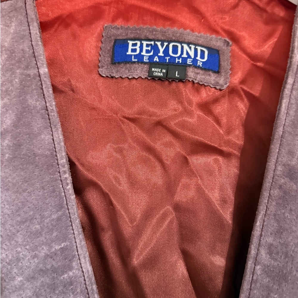 Beyond Leather Purple Suede Vest - Picture 4 of 5